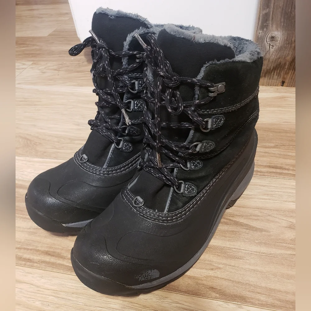 Northface Fur Lined Lace Up Waterproof Heatseeker Insulated Boots Women 10